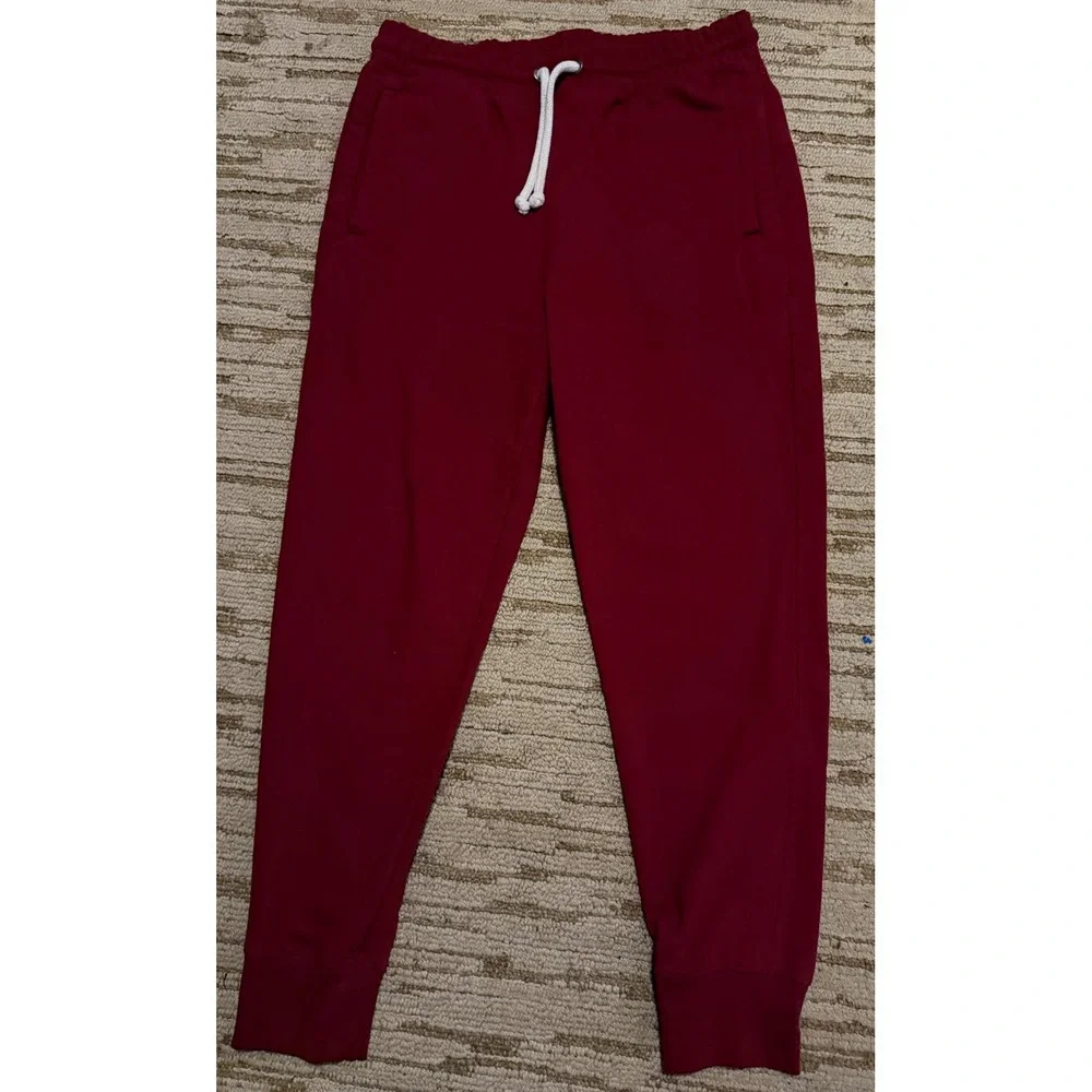 The North Face Mens Heritage Patch Joggers Burgundy Red Sweatpants Size Medium